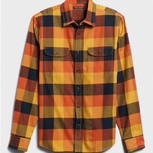 Men’s Untucked Slim-Fit Flannel Shirt